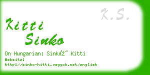 kitti sinko business card